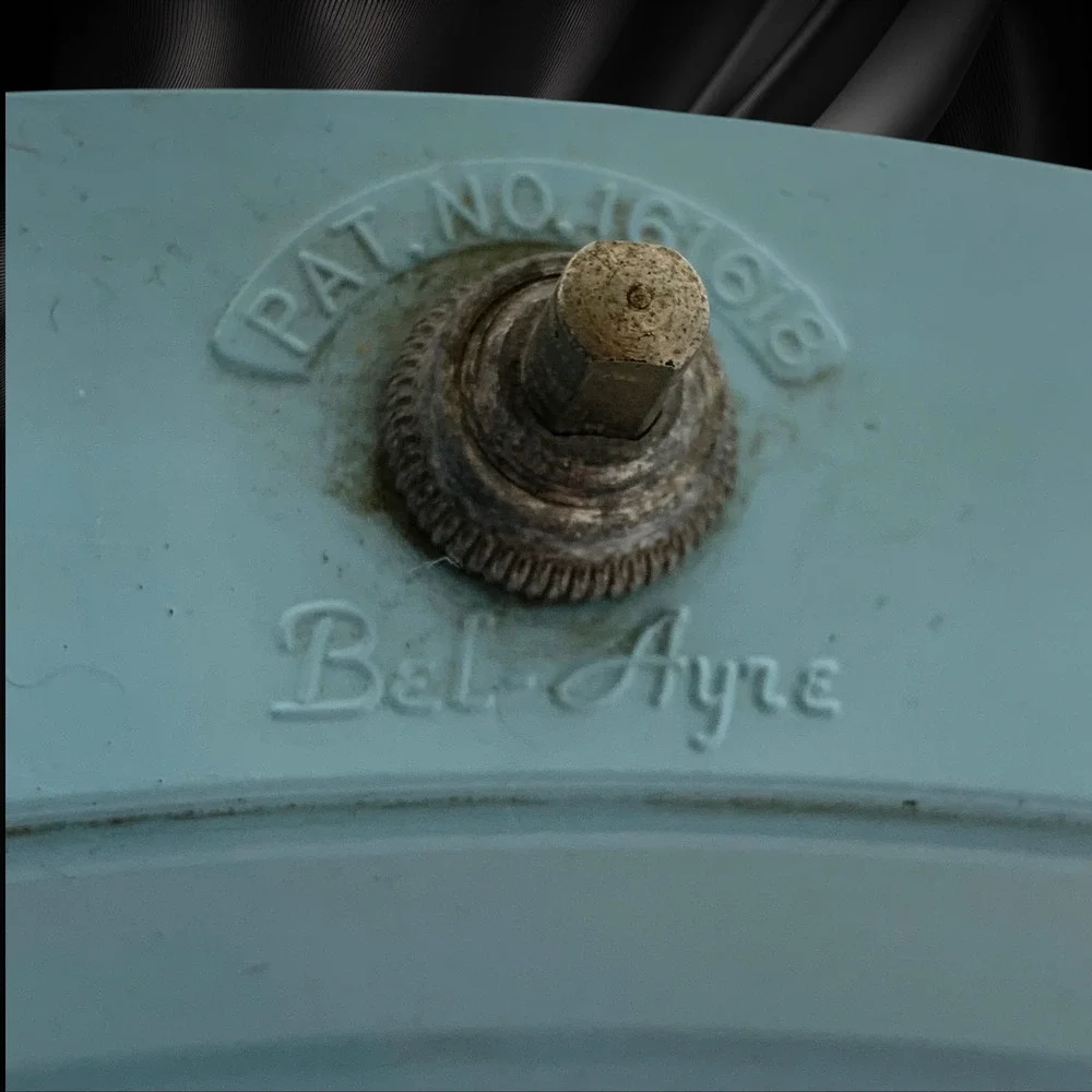 Vintage Bel Ayre Art Deco Boudoir Vanity Mirror Lighted Makeup Powder Blue
